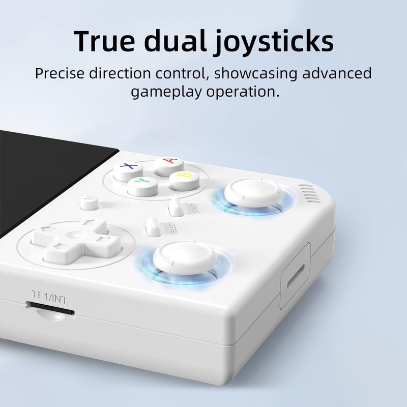 GiipGoop RG35XX Pro Handheld Game Consoles RG35XXPro Retro Gaming Console with 64GB Card 4353 Games Video Game Console Linux 64 Portable Pocket Arcade Support 30+ Simulators WiFi Bluetooth HD Output White - Image 4